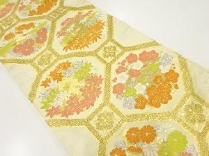 アンティーク　蜀江文に花丸文様織出し袋帯（材料）